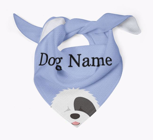 Personalised Dog Bandana with Peeking Yappicons for {dogsName}